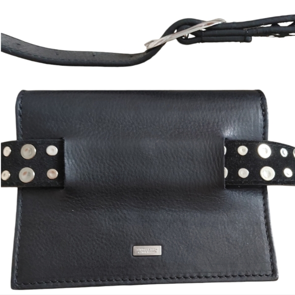 Scotch & Soda Maison Scotch Leather Heart Studded Belt Bag - Picture 3 of 16